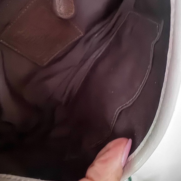 Coach Elegant Off White Leather Shoulder Bag Soho Authentic - Picture 11 of 17